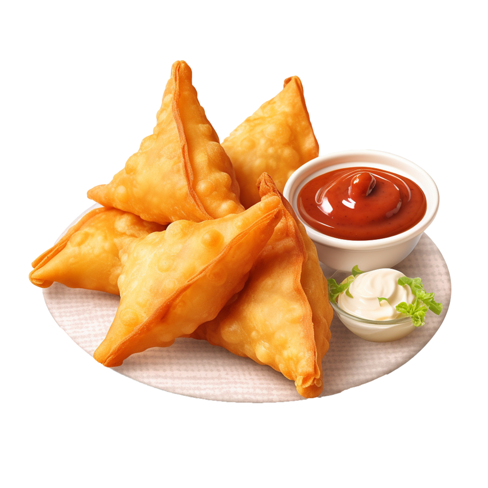 ai-generated-samosas-dish-isolated-on-transparent-background-free-png